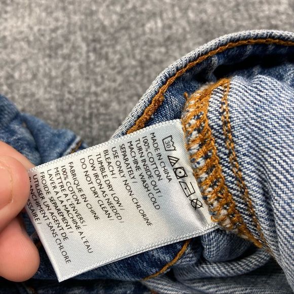 BDG Urban Outfitters 90s Style Button Front Denim Blue Jean Skirt Size M - Picture 5 of 7